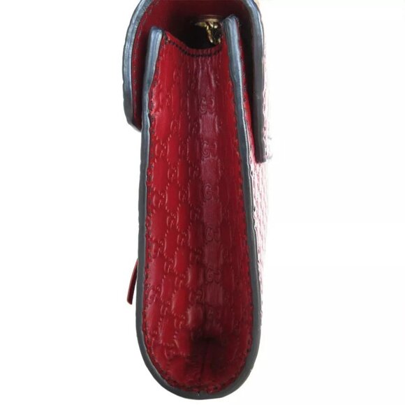 Auth GUCCI Micro Guccissima Crossbody Shoulder Bag Bordeaux leather - Picture 9 of 14